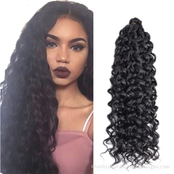24 Inch 125g Hawaii Curl Hairstyle Crochet Hair Bundles Natural Ocean Wave Goddess Locs Synthetic Braiding Hair Extensions Girls